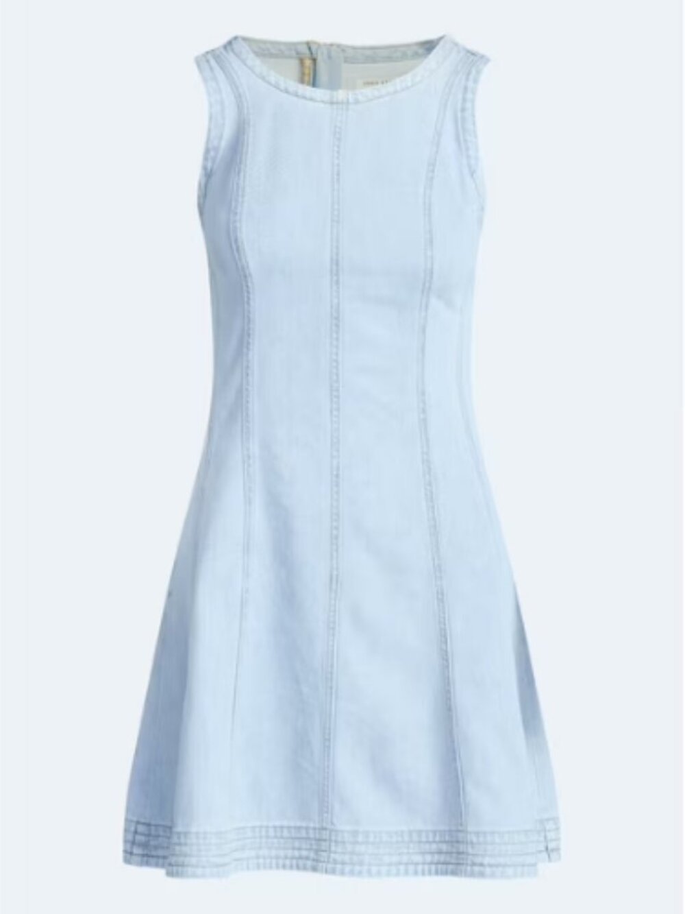 Free Assembly Women's and Women's Plus Sleeveless Denim Panel Mini Dress, Sizes